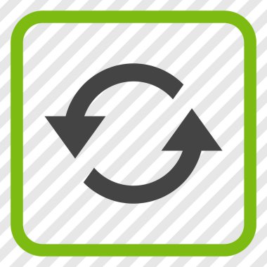 Oklar vektör simgesi bir çerçeve içinde yenileme