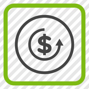 Geri ödeme vektör simgesi bir çerçeve içinde