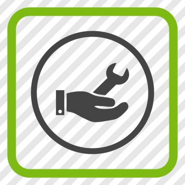 Onarım hizmeti vektör simgesi bir çerçeve içinde