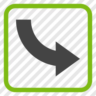 Doğru vektör simgesi bir çerçeve içinde döndürme