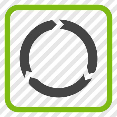 Döndürme vektör simgesi bir çerçeve içinde