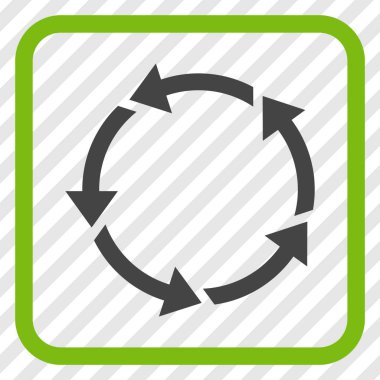 Döndürme vektör simgesi bir çerçeve içinde