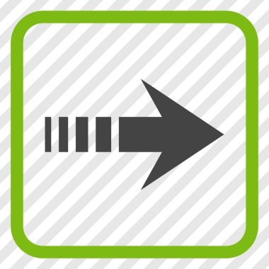 Doğru vektör simgesi bir çerçevede göndermek