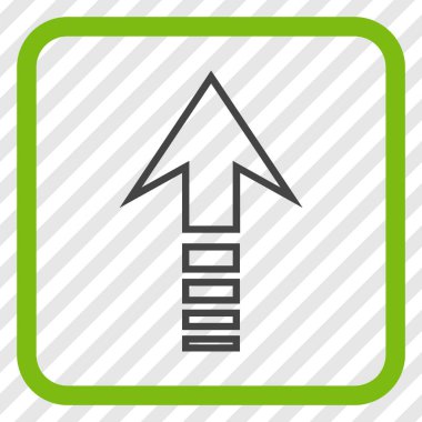 Vektör simgesi bir çerçeve içinde gönder