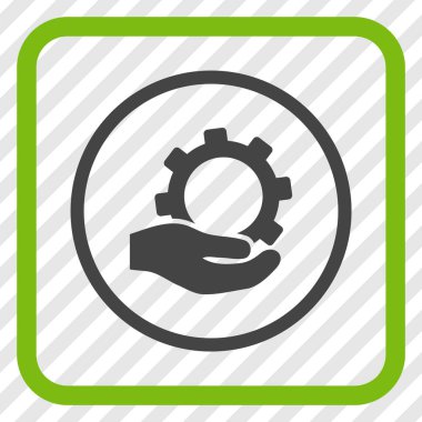 Hizmet vektör simgesi bir çerçeve içinde