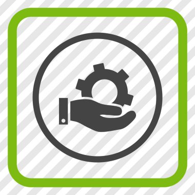 Hizmet vektör simgesi bir çerçeve içinde