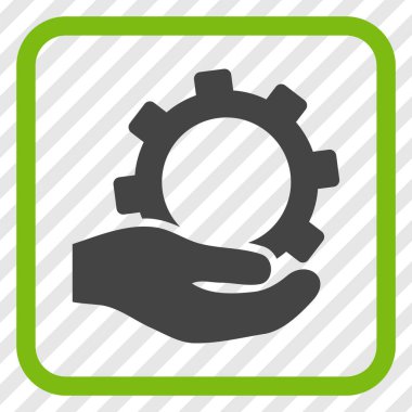 Hizmet vektör simgesi bir çerçeve içinde