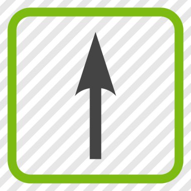 Vektör simgesi bir çerçeve içinde yukarı ok keskin