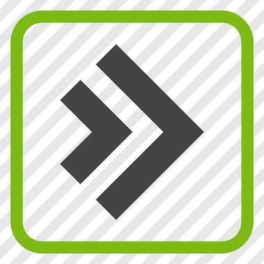 Üst karakter doğru vektör simgesi bir çerçeve içinde