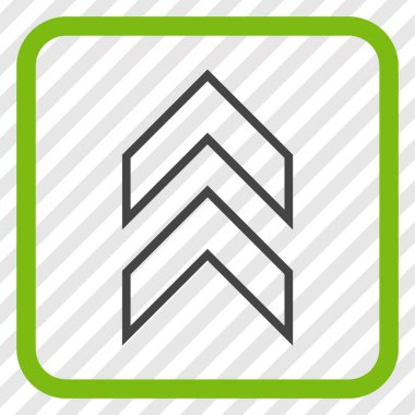 Vektör simgesi bir çerçeve içinde yukarı kayması