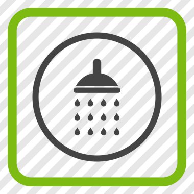 Duş vektör simgesi bir çerçeve içinde