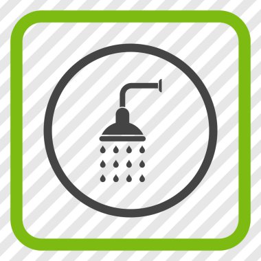 Duş vektör simgesi bir çerçeve içinde