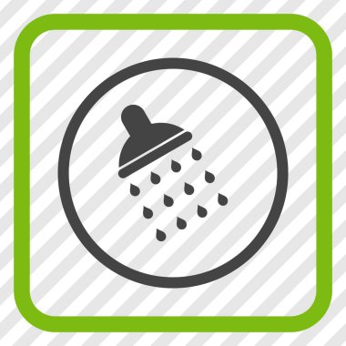 Duş vektör simgesi bir çerçeve içinde