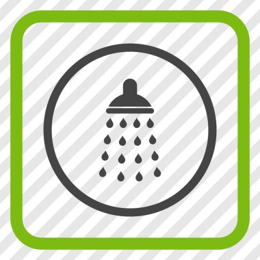 Duş vektör simgesi bir çerçeve içinde