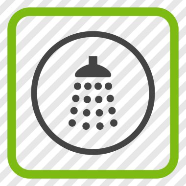 Duş vektör simgesi bir çerçeve içinde