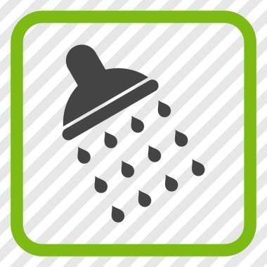 Duş vektör simgesi bir çerçeve içinde