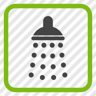 Duş vektör simgesi bir çerçeve içinde