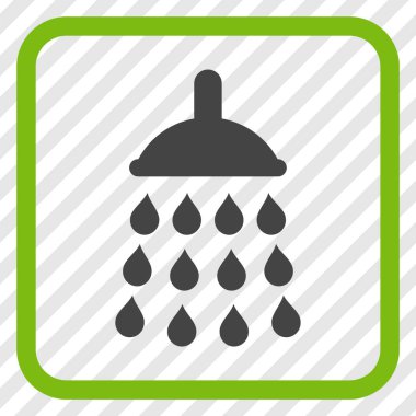 Duş vektör simgesi bir çerçeve içinde