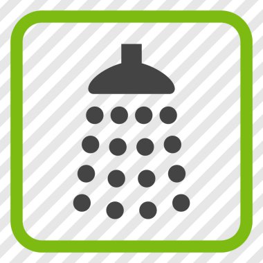 Duş vektör simgesi bir çerçeve içinde