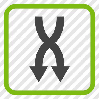 Vektör simgesi aşağı okları bir çerçevede shuffle