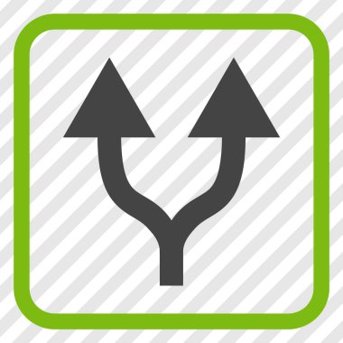 Vektör simgesi bir çerçeve içinde yukarı okları bölme