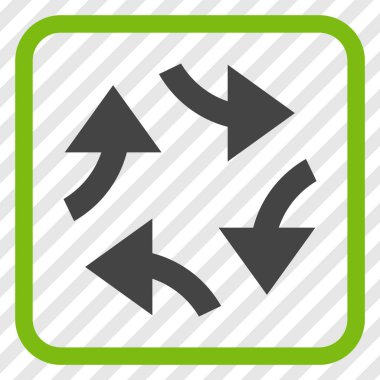 Oklar vektör simgesi bir çerçevede girdap