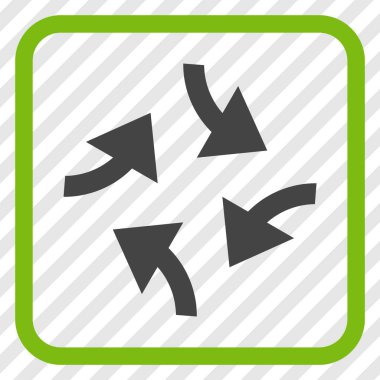 Oklar vektör simgesi bir çerçevede girdap