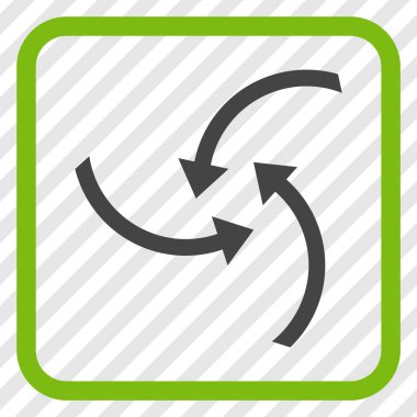 Oklar vektör simgesi bir çerçevede girdap