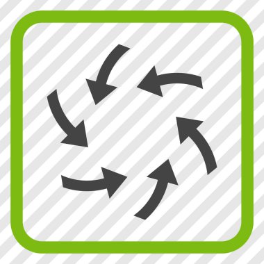 Oklar vektör simgesi bir çerçevede girdap