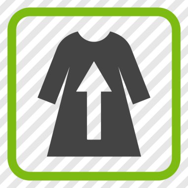 Kadın elbise vektör simgesi bir çerçeve içinde çıkar