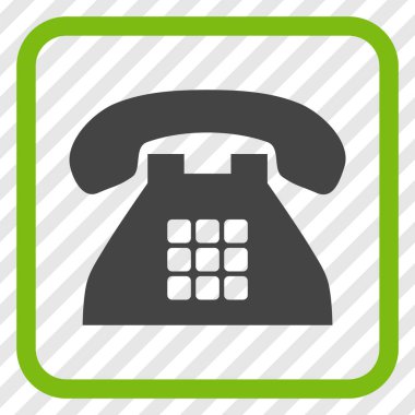 Sesi telefon vektör simgesi bir çerçeve içinde