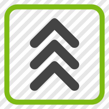 Vektör simgesi bir çerçeve içinde yukarı çift ok ucu