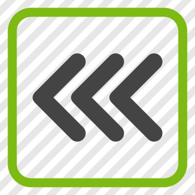 Ok ucu sol vektör simgesi bir çerçeve içinde üçlü