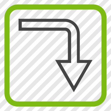 Vektör simgesi bir çerçeve içinde geri çevirmek