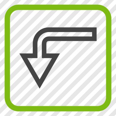 Vektör simgesi bir çerçeve içinde geri çevirmek