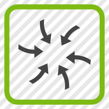 Oklar vektör simgesi bir çerçeve içinde burgu