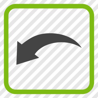 Vektör simgesi bir çerçeve içinde geri al