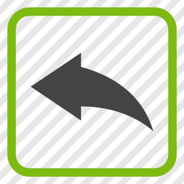 Vektör simgesi bir çerçeve içinde geri al