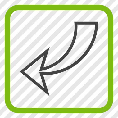 Vektör simgesi bir çerçeve içinde geri al