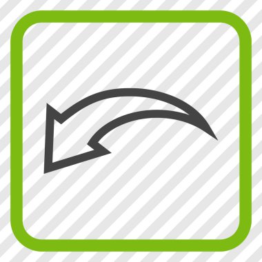 Vektör simgesi bir çerçeve içinde geri al