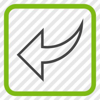 Vektör simgesi bir çerçeve içinde geri al