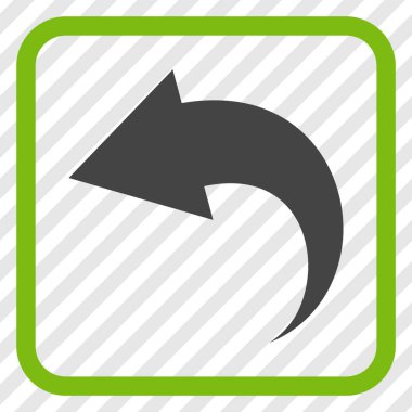 Vektör simgesi bir çerçeve içinde geri al