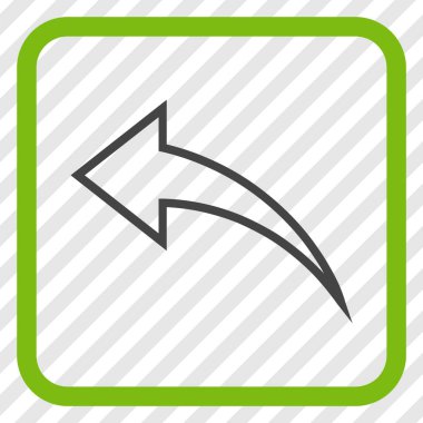 Vektör simgesi bir çerçeve içinde geri al