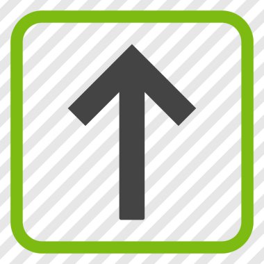 Bir çerçeve içinde yukarı ok vektör simgesi