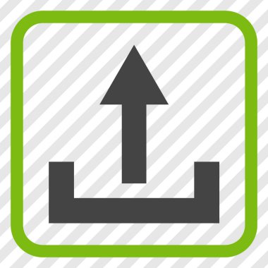 Vektör simgesi bir çerçeve içinde upload