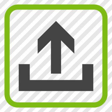 Vektör simgesi bir çerçeve içinde upload