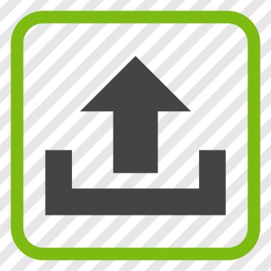 Vektör simgesi bir çerçeve içinde upload