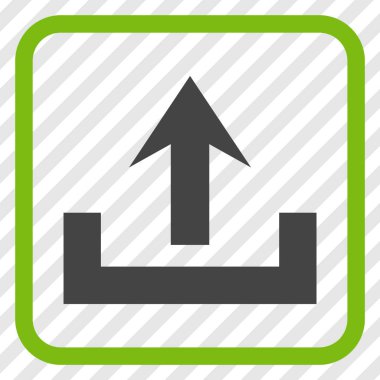 Vektör simgesi bir çerçeve içinde upload