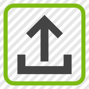 Vektör simgesi bir çerçeve içinde upload