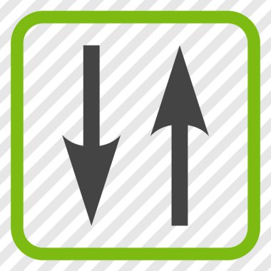 Dikey Exchange oklar bir çerçeve içinde simge vektör